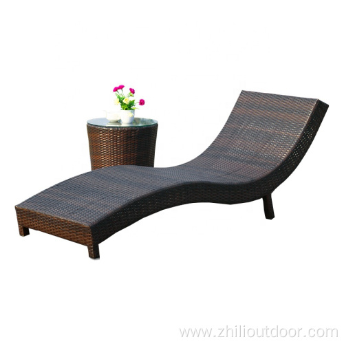 Rattan Furniture Outdoor Garden Aluminium Sun Lounger Pool